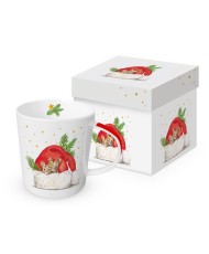 Myszki w Czapce Mikołaja Kubek Porcelanowy w Ozdobnym Pudełku 350 ml