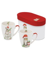 Kot i Mysz Kubki Porcelanowy w Ozdobnym Pudełku 350 ml