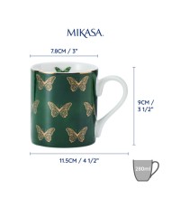 Mikasa Motyle Kubek Porcelanowy 280 ml