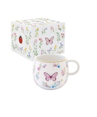 Magiczny Ogród Motyl Kubek Porcelanowy w Ozdobnym Pudełku 400 ml