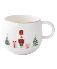 Magia Świąt Dziadek do Orzechów Kubek Porcelanowy w Ozdobnym Pudełku 400 ml