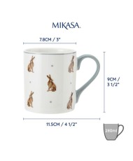 Mikasa Zające Kubek Porcelanowy 280 ml