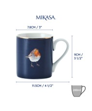 Mikasa Rudzik Kubek Porcelanowy 280 ml